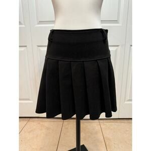 Princess Polly Preppy Black Pleated Schoolgirl Mini Skirt Womens 4 Dark Academia